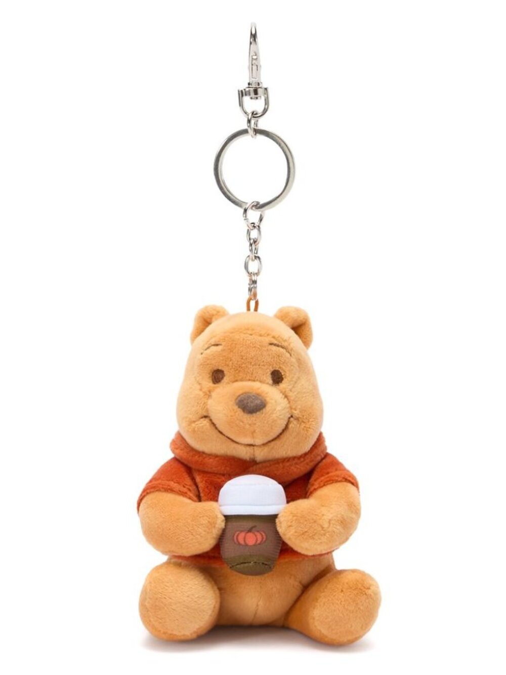 Disney Store Winnie the Pooh Fall Vibes Latte Coffee plush keychain bag charm
